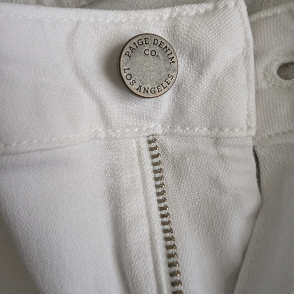 Flawless Paige Crisp White Verdugo Ankle Skinny Jean Size 28 - Picture 4 of 7